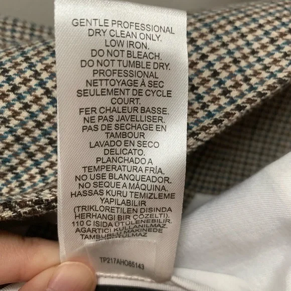 TIBI Atticus Houndstooth Moto Jacket M - Picture 8 of 9